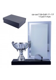 trophée cristal avec statue coupe  D20171107-39